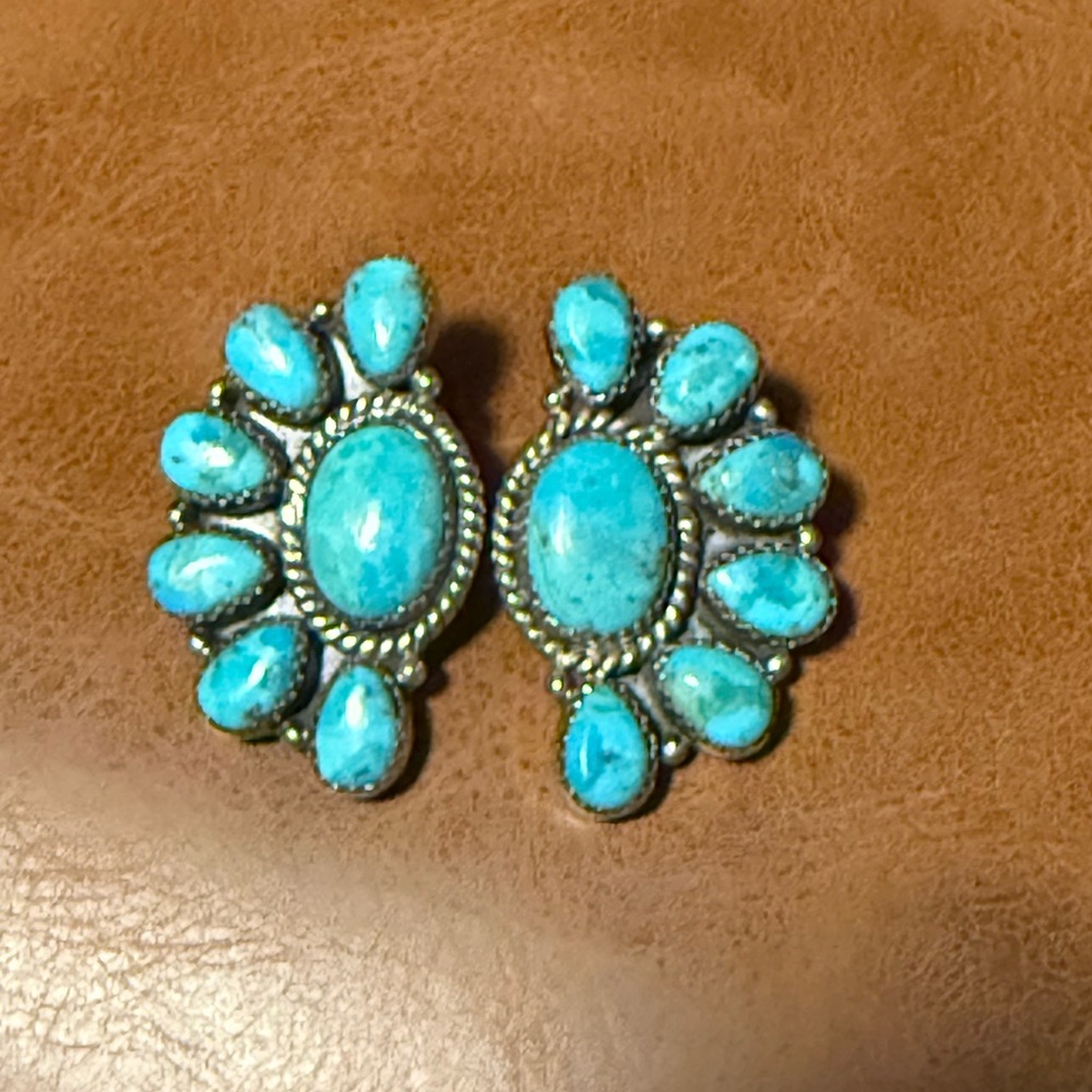 Turquoise Statement half clusters.